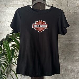 Harley Davidson Chilkoot Pass Skagway Alaska Fitted Tee Size M